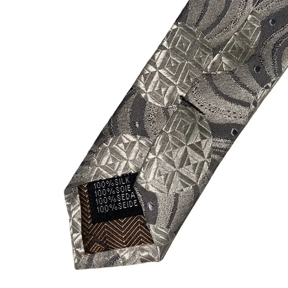 STEVENLAND Mens Geometric Silk Tie
